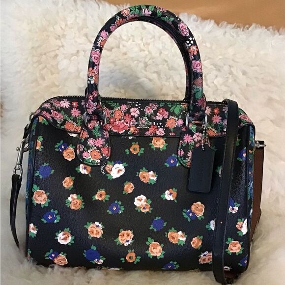 3 Piece / Coach Bennett Mini Floral Print Coated Canvas Satchel Set - Picture 1 of 13